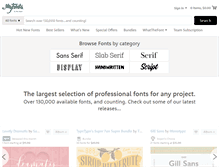 Tablet Screenshot of myfonts.com